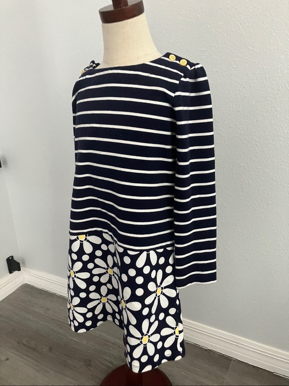 Gymboree Girls' "Flower Shower" long-sleeve dress | 10